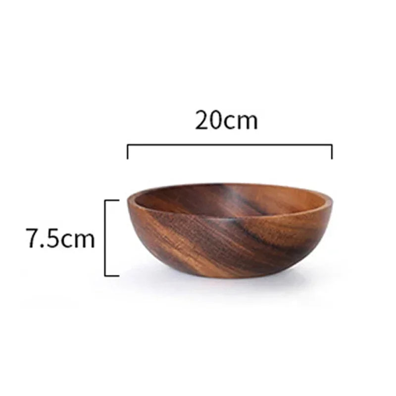 Acacia Wooden Bowl Japanese Style