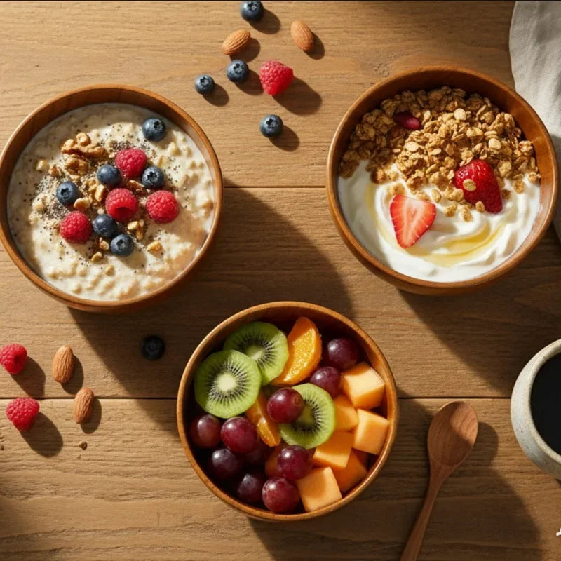Multisize Solid Wood Salad Bowls