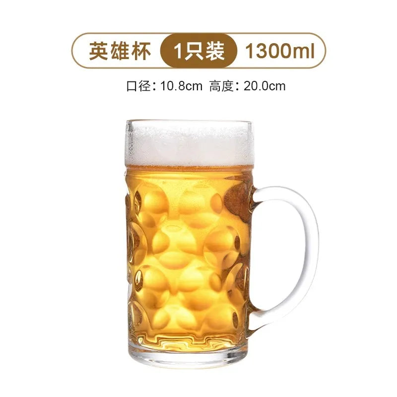 Thickened Glass Beer Mug Ultra Large Capacity