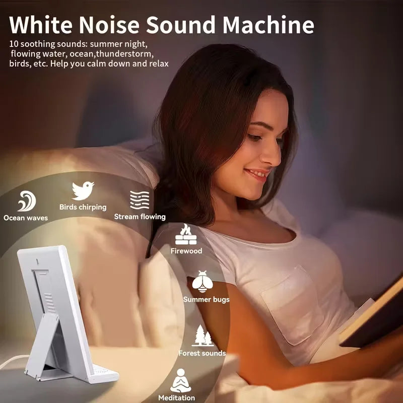 SAD Lamp with White Noise,Natural Light -UV Free