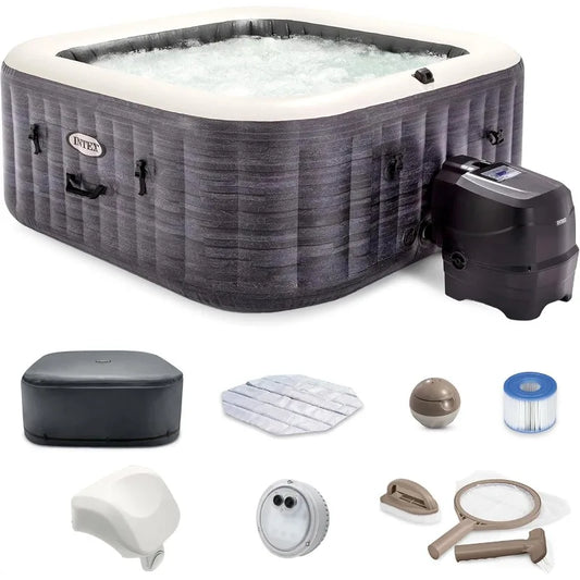 inflatable Square Outdoor Hot Tub Spa, 83" x 28"