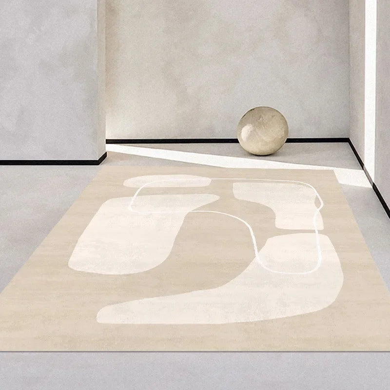 Simple Color Blocks Print Large Area Rug Non-Slip Wear-resistant