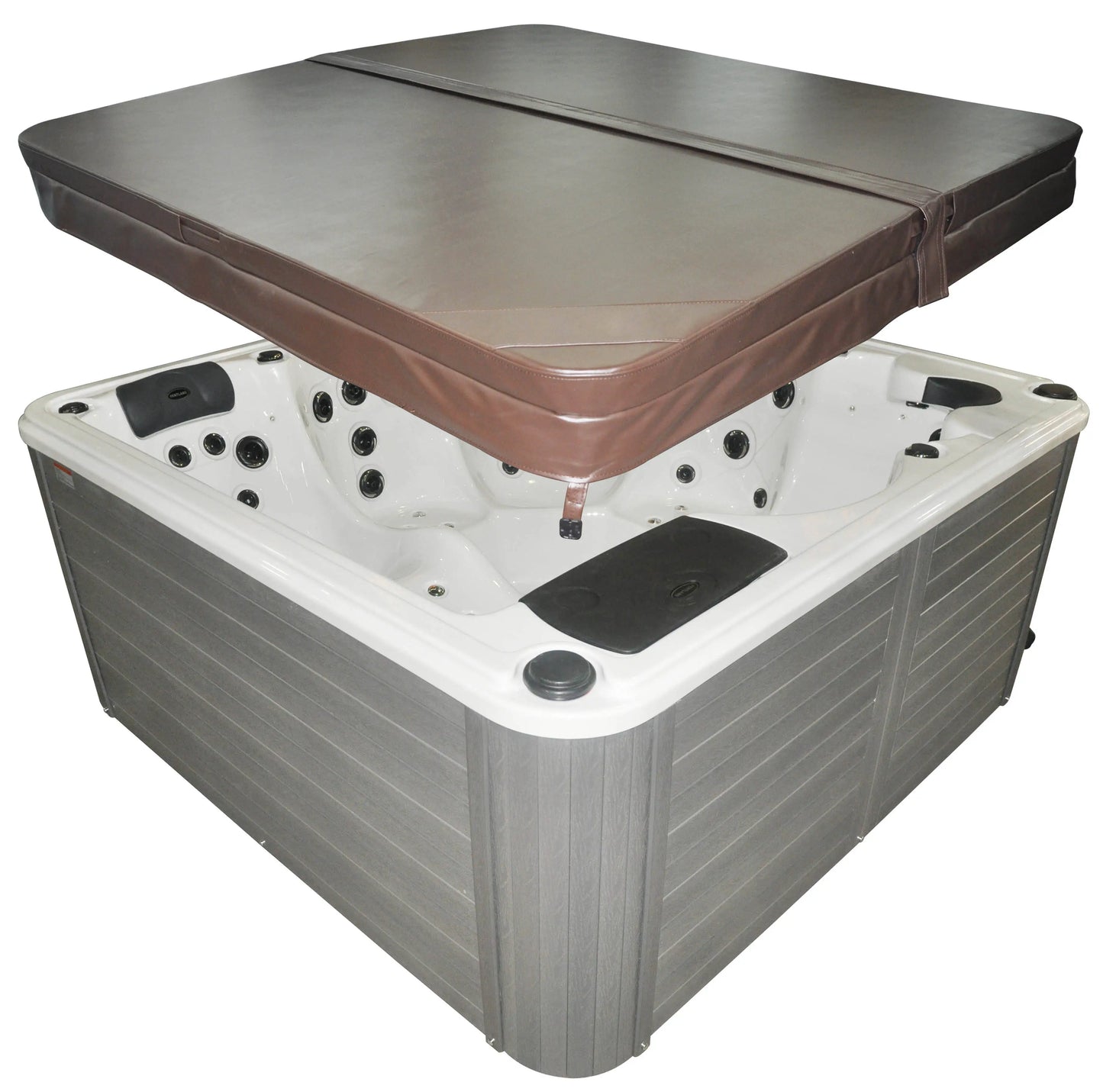 7 Person Hot Tub 105 Jets Waterfall 38 LED Lights
