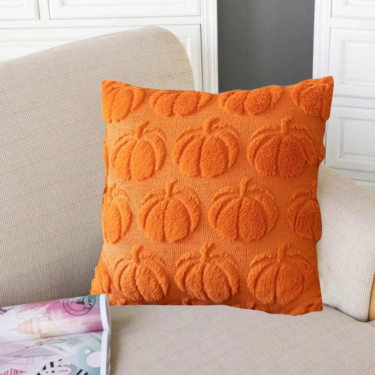 Pumpkin Fall Pillow Covers Halloween Throw Pillow