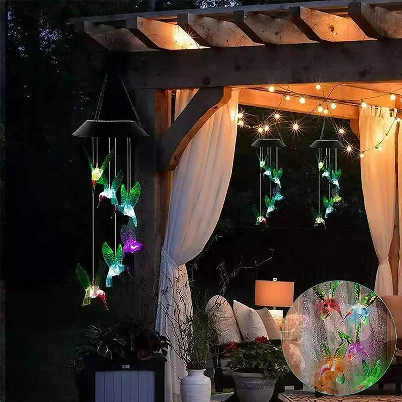 Solar Wind Chime Lamp LED Pendant Lamp Color Change