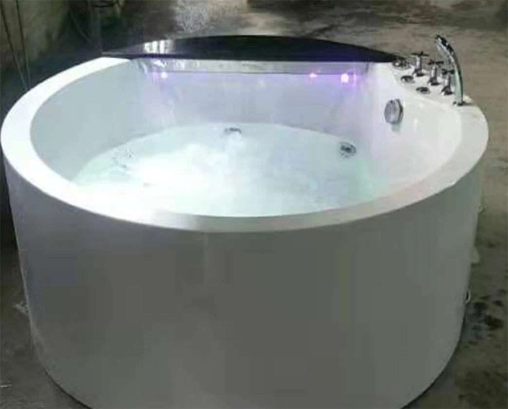 Round Whirlpool Bathtub Acrylic Hydromassage Waterfall  Hot Tub