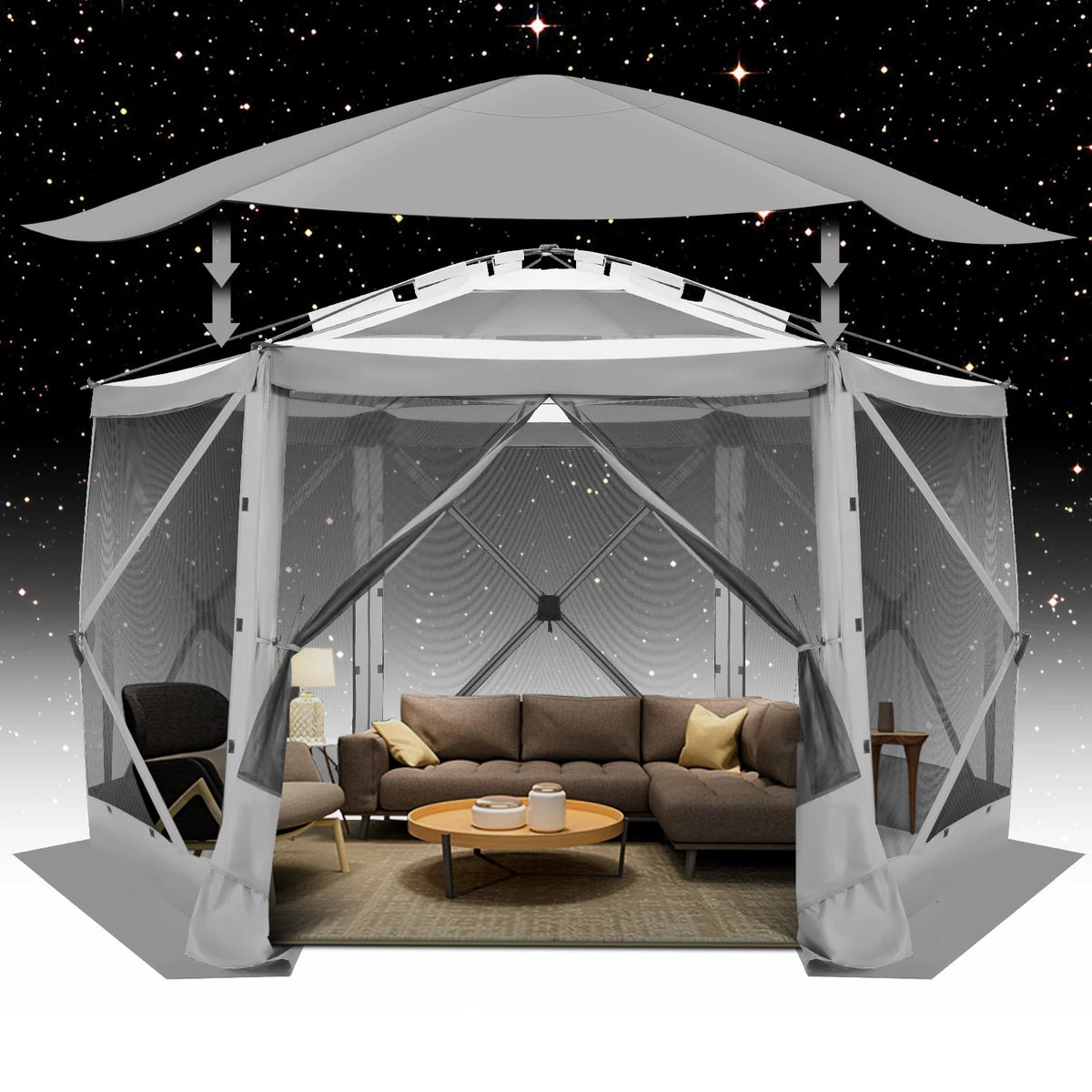 Pop up Gazebo Screen Tent Screen House for Camping, 12x12