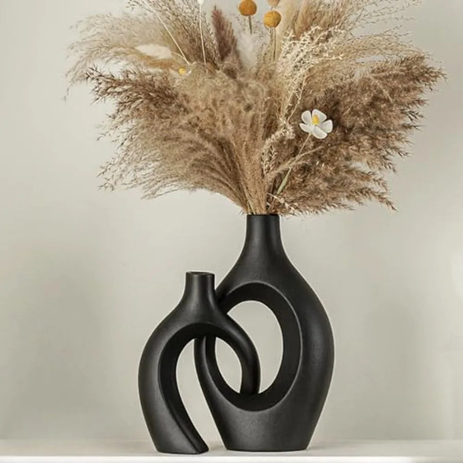 Snuggle Hollow Ceramic Vase Set of 2,