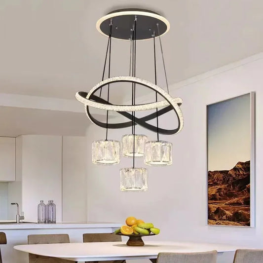 LED Lamp Ring Dimmable Chandelier Pendant Light