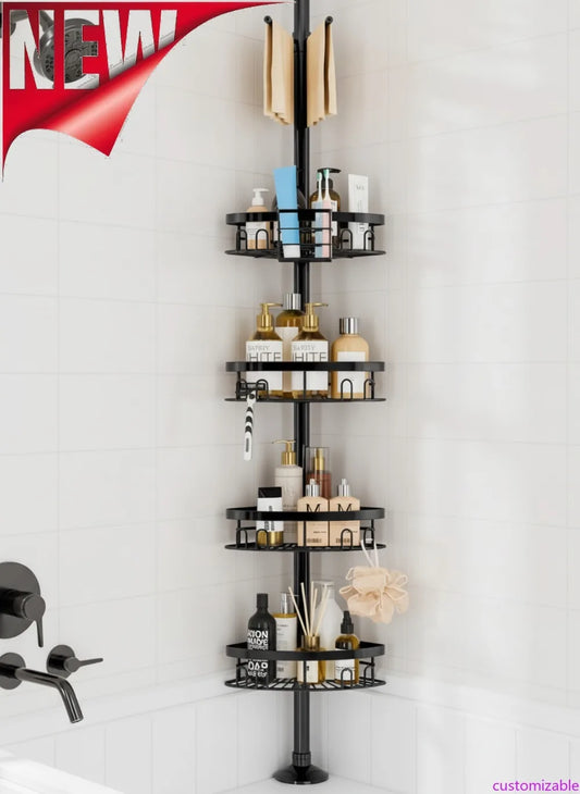 Adjustable Rustproof Shower Caddy with 4 Baskets