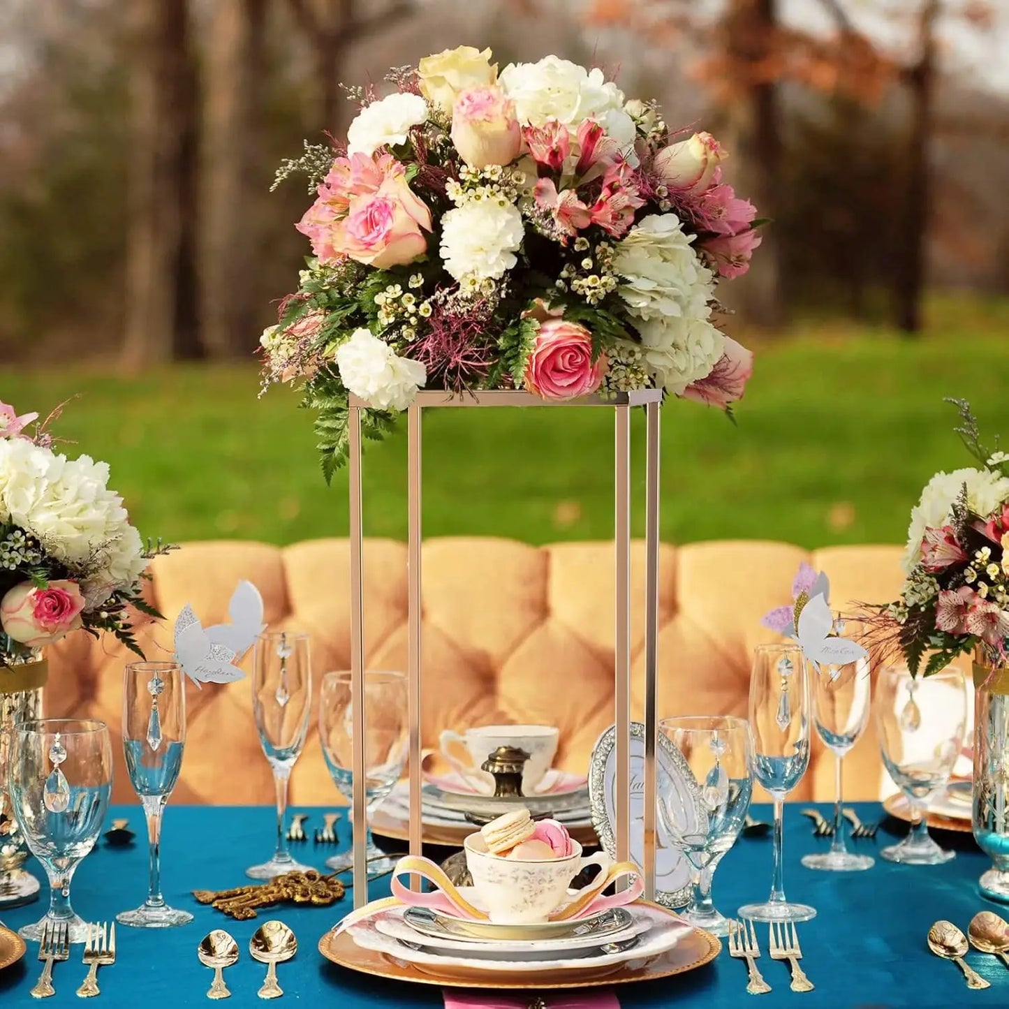 15.7inch Gold Wedding Table Centerpiece, 5PCS