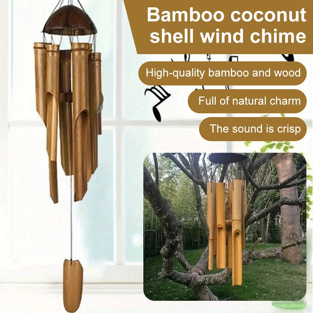 Bamboo Coconut Wind Chime Handmade