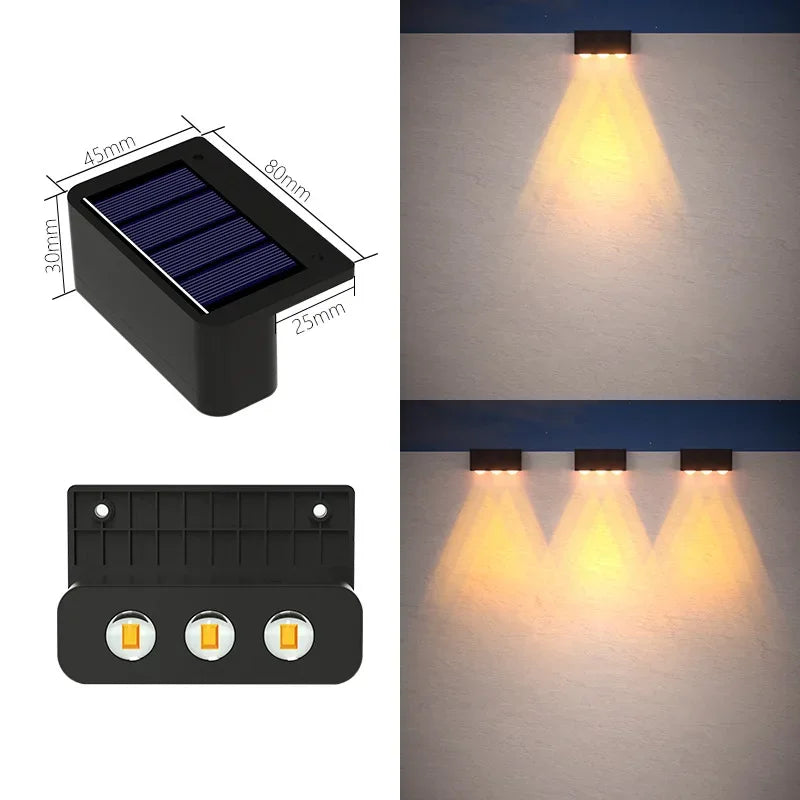 1/2/4PCS Waterproof Solar Step Lights Outdoor