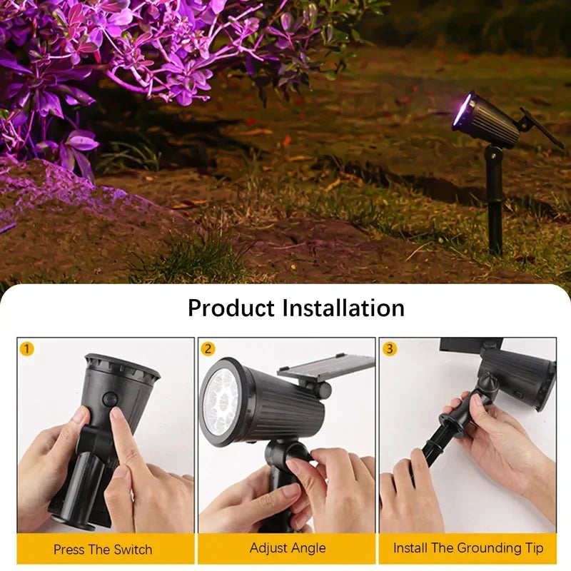 9 LED Solar Spot Light Outdoor Waterproof
