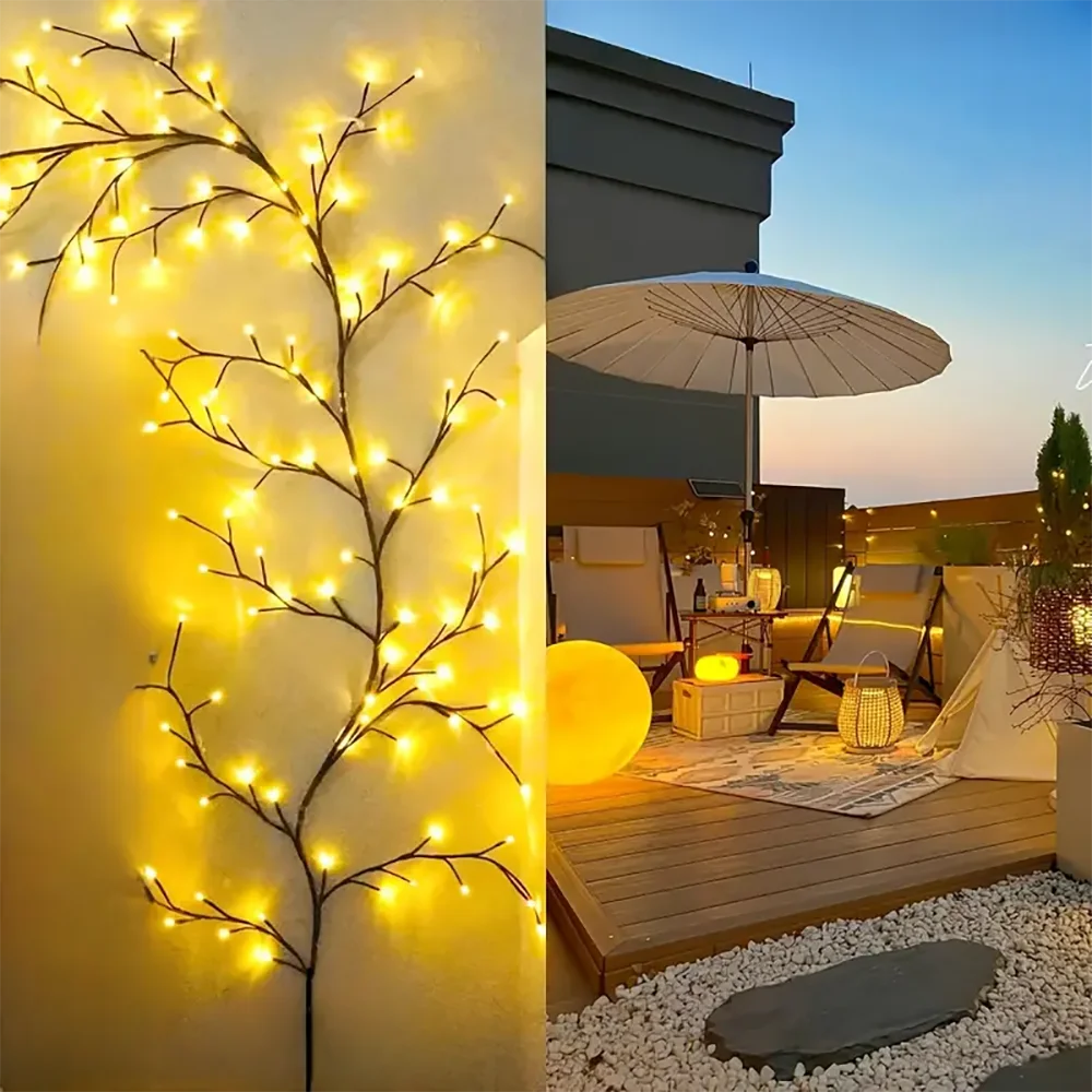 Outdoor Lighting Solar Tree and Vine Lamp 96LED Tree Branches