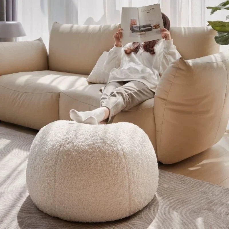 Round Ottomans Puff Pouf Comfortable Lounges