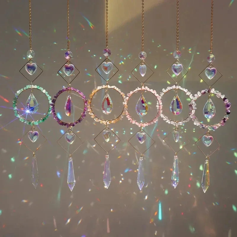 40cm Crystal Wind Chimes Prism Sun Catcher