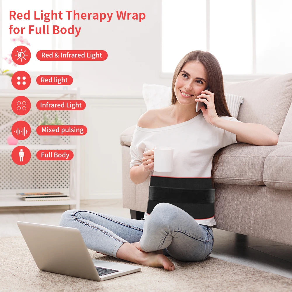 Red Light Therapy Pad for Body 31' X 11' Dual Chip 660nm 850nm LED
