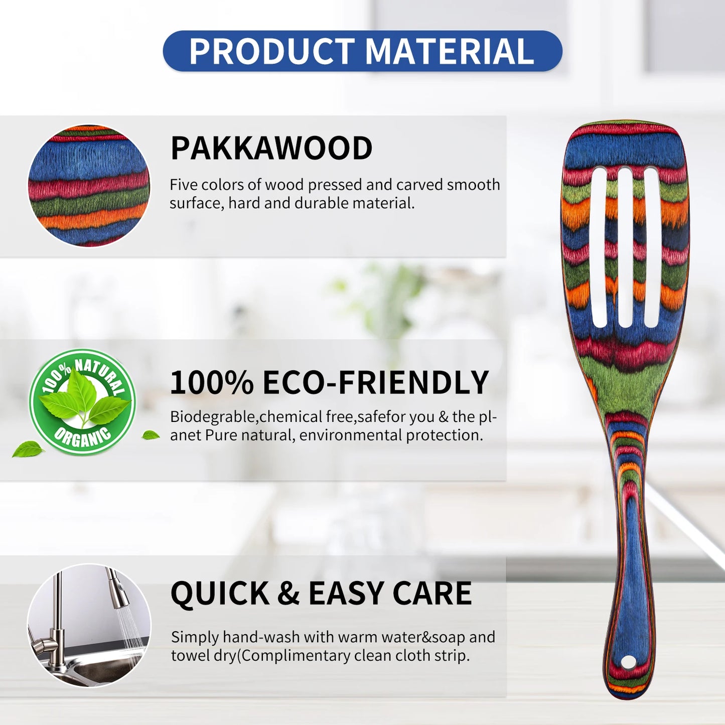 Spurtle Set, Wooden Utensils for Cooking