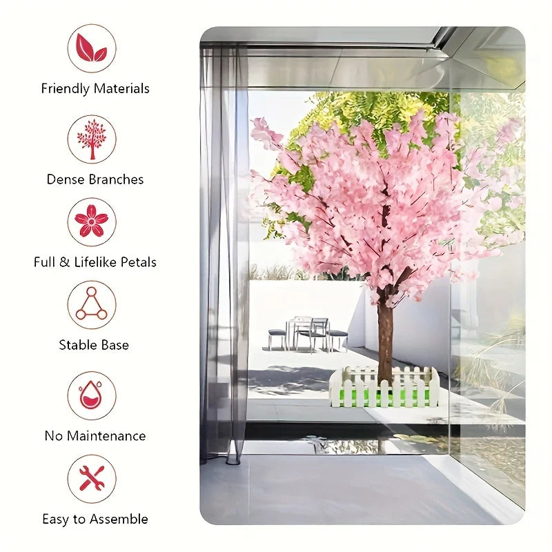 Artificial Cherry Trees Indoor Decor: Pink Tree Outdoor