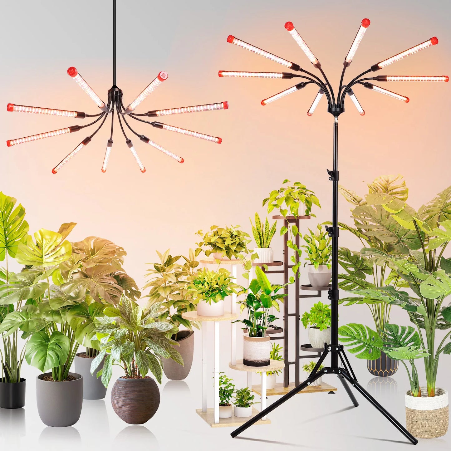 GameChanger! 90W, NOT 24W, Bright 10Head Stand Grow Lights