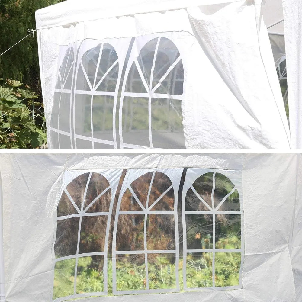 White 10'X30' Heavy Duty Outdoor Canopy Gazebo Tent W/Windows