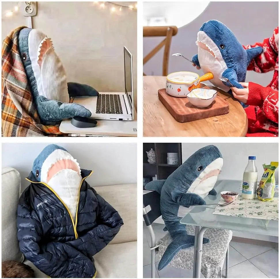 39.3-Inch Giant Shark Plush Toy Soft Pillow Cushio