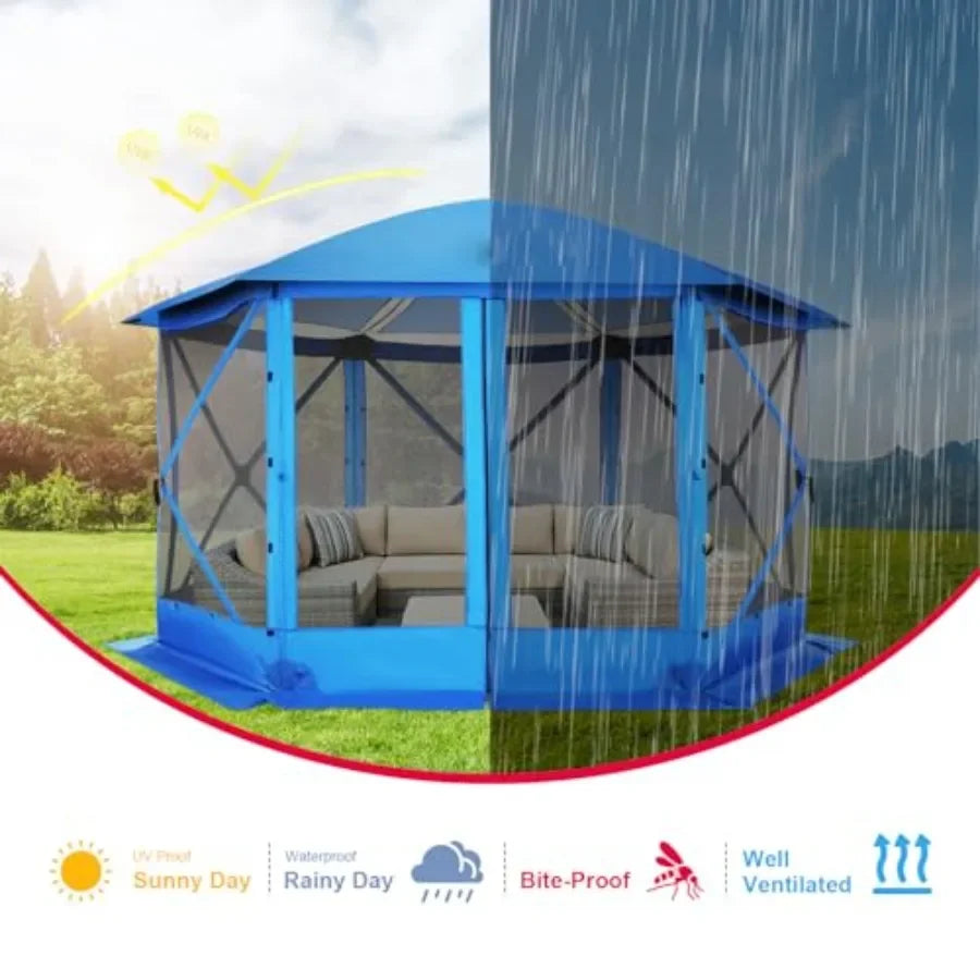 12x12 FT Pop Up Tent Gazebos On Clearance with Removable Roof