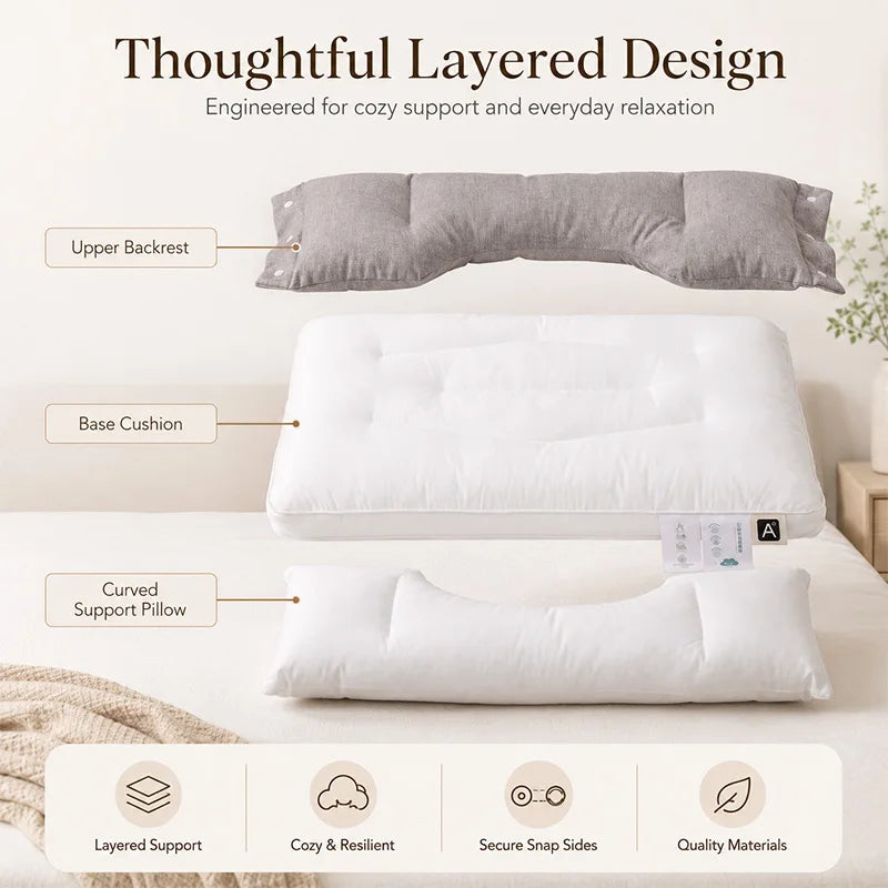 2pcs Pillows 3-in-1 Detachable Pillows, Multifunctional