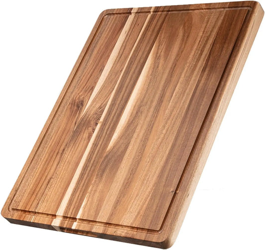 Acacia Wood Cutting Board,  Juice Groove Thick Solid Wood