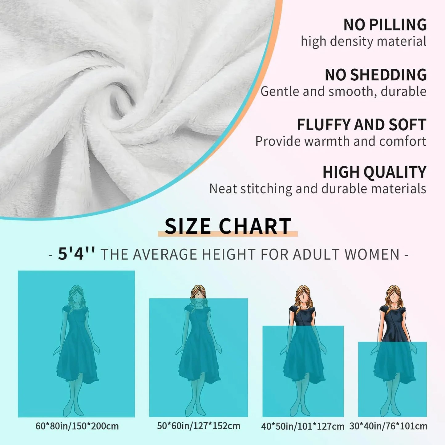 Throw Blanket Lettuce Blanket Super Soft Fuzzy Plush Blanket