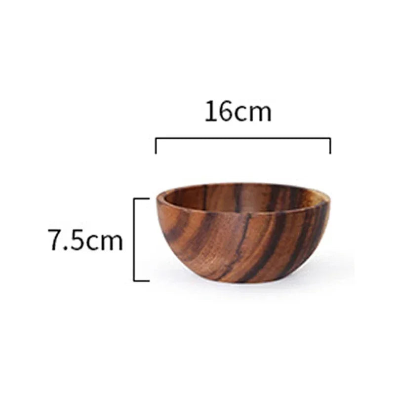 Acacia Wooden Bowl Japanese Style