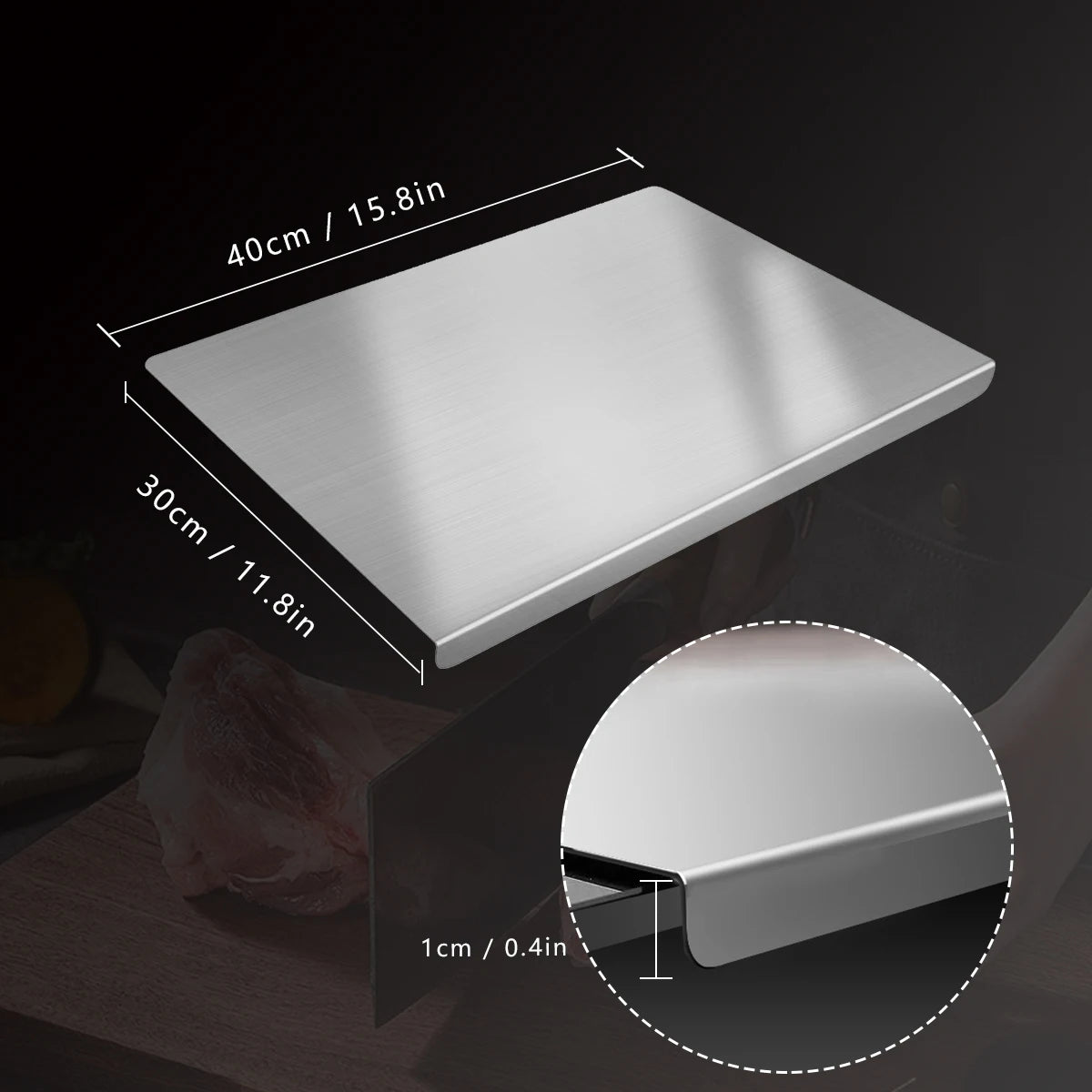 304 Stainless Steel Cutting Board Butcher Block