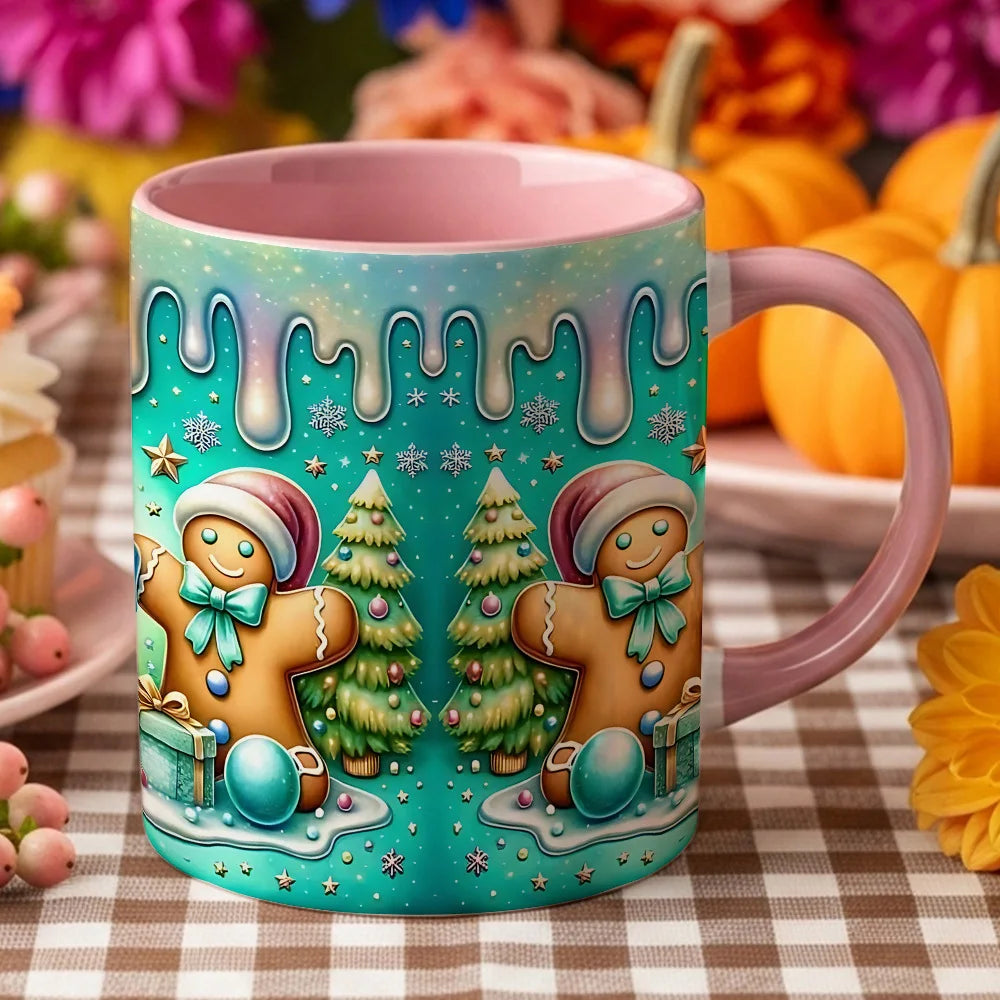 1pc Gingerbread for Man & Icing Ceramic Coffee Mug