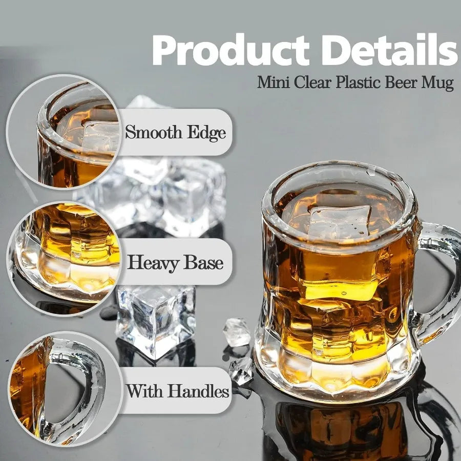 Mini Beer Mugs 40 Pcs Real Glass Shot Glasses 1 Oz