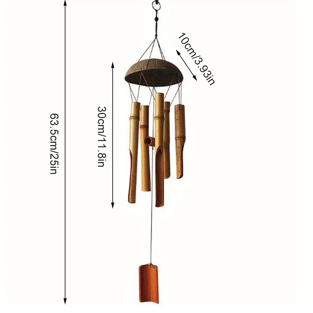 Bamboo Coconut Wind Chime Handmade