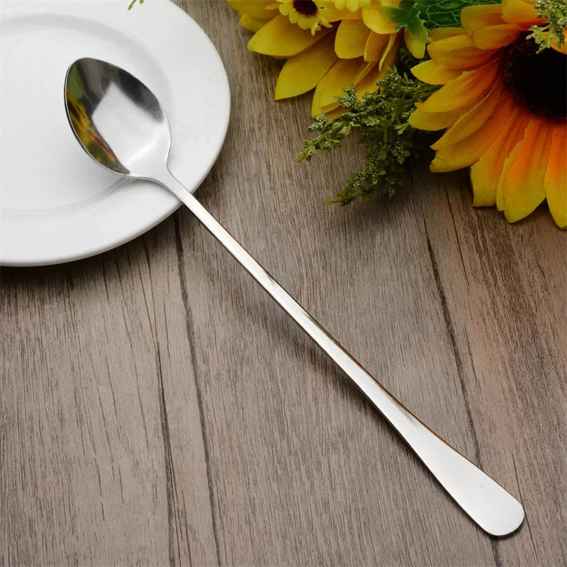 Long Handled Stainless Steel Coffee Spoon, Dessert, Tea