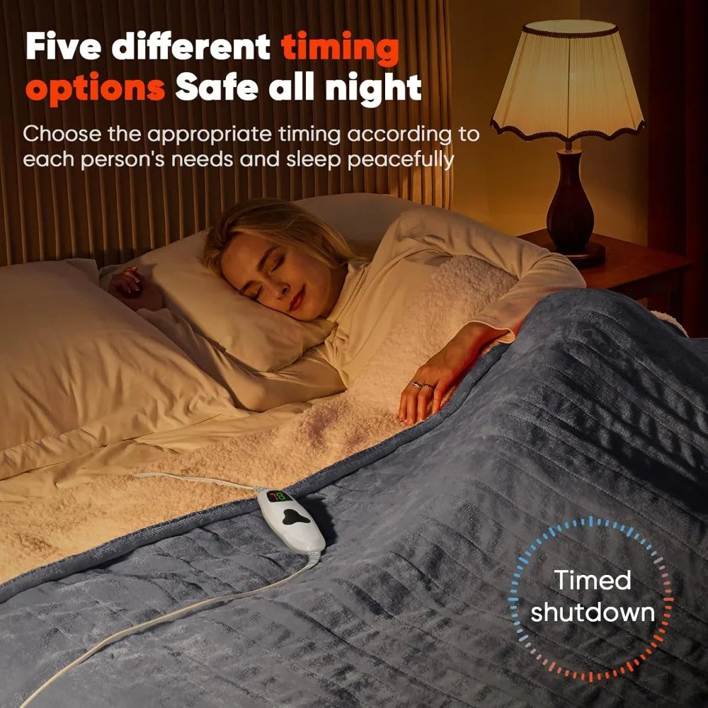 Electric Heated Throw Blanket 50x60 Inch, Fleece Soft