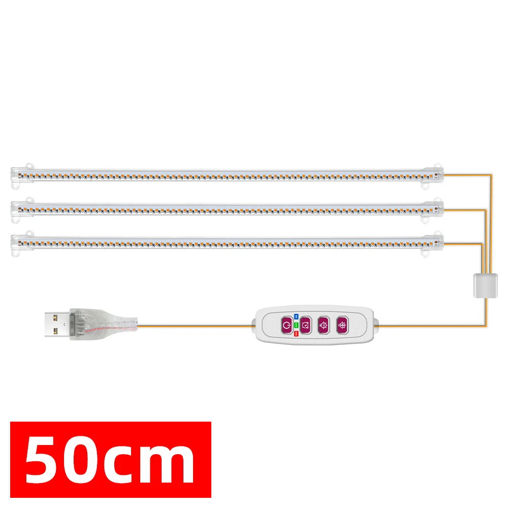 1-4pcs LED Grow Light Strips Sunlight 42-288 LEDs Dimmable