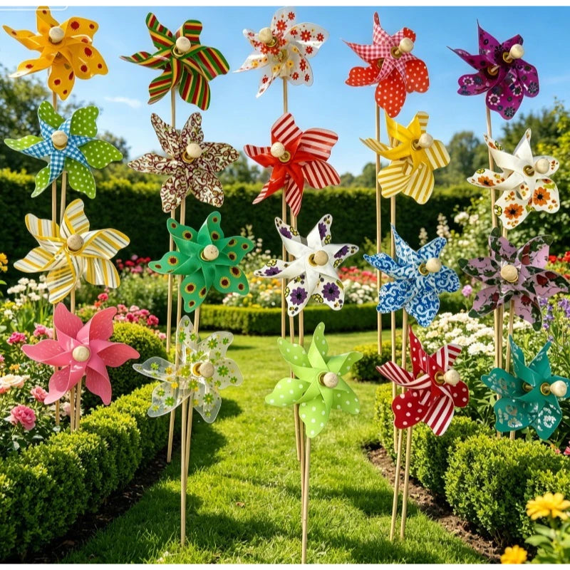 20/40/pcs Mini Windmills Random Colors Wind-Powered Rotating
