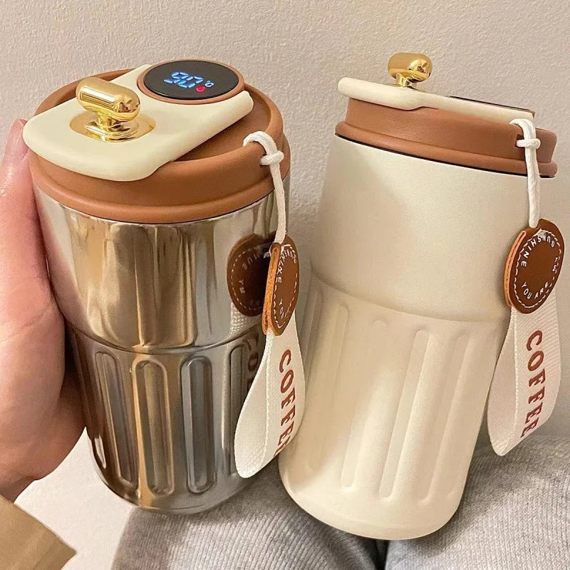 450ML Stainless Steel Thermo Water Bottle LED