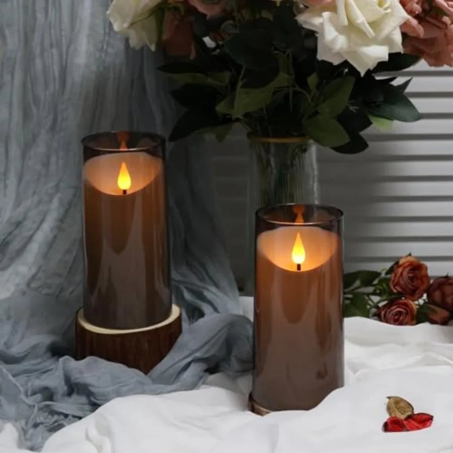 Flameless Candles with Remote Timer: 3D Wick Battery Operated