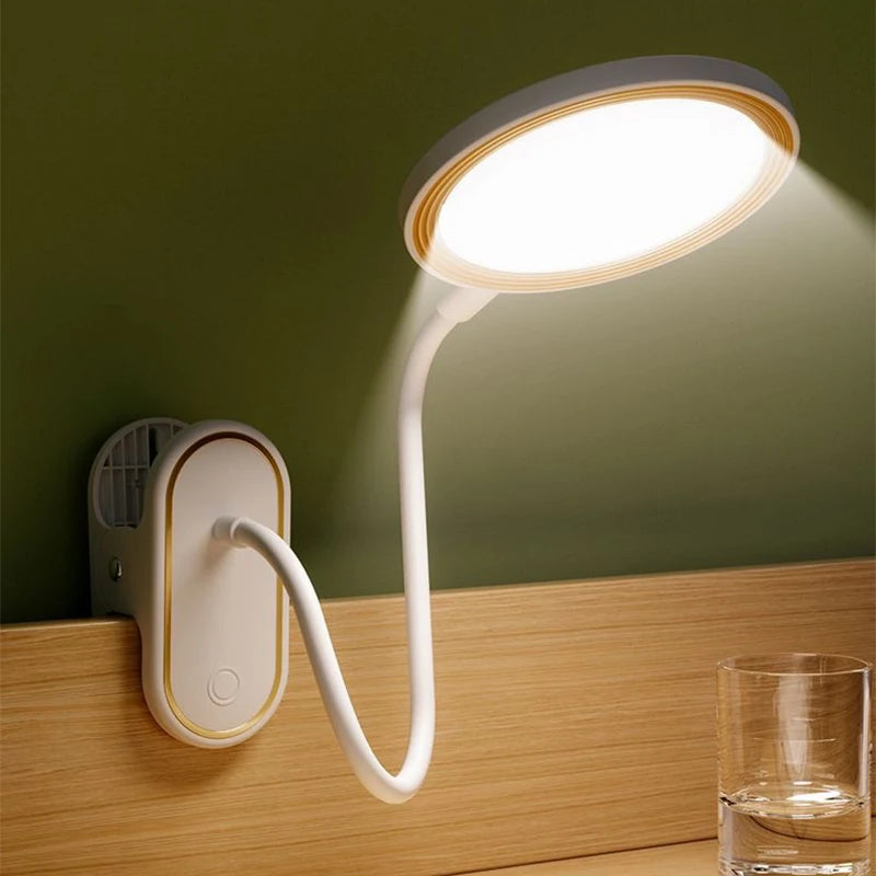 Table Lamp USB Rechargeable Clip Bed LED Touch 3 Modes