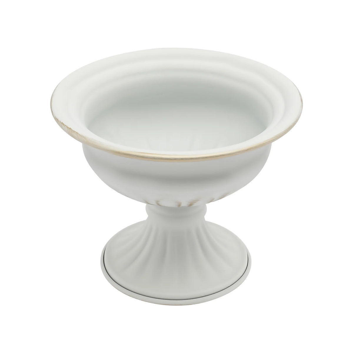 Table Flower Vase White Gold Hourglass Flared Shape 10Pcs