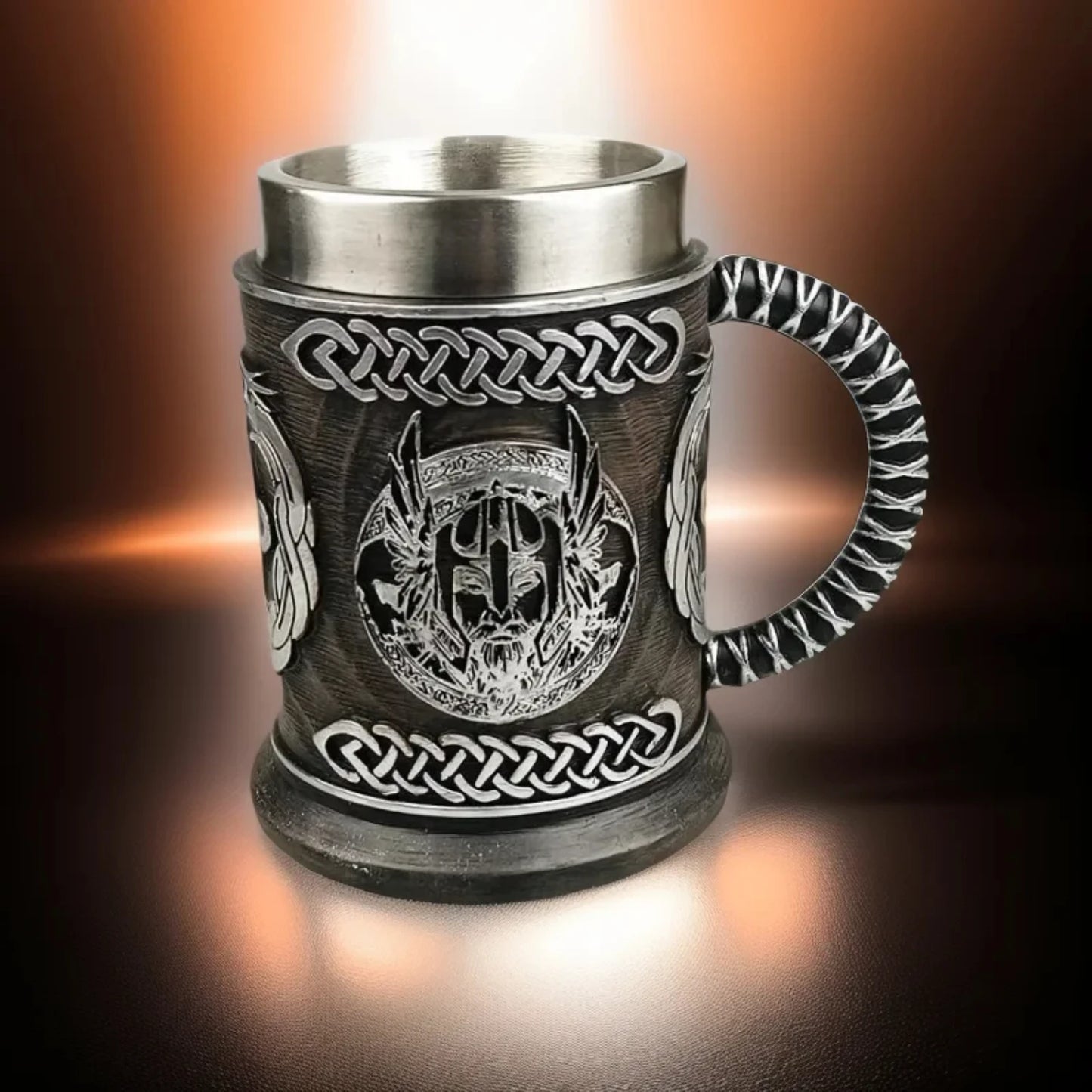 German Beer Mug Medieva Stainless Steel