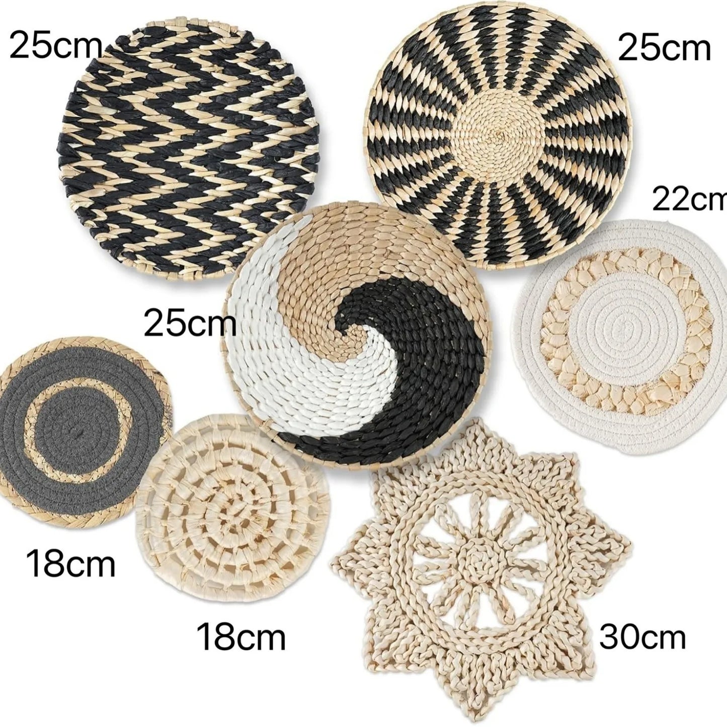 Boho Straw Wall Decor Grass Weaving Woven Tassel Wall Hanging