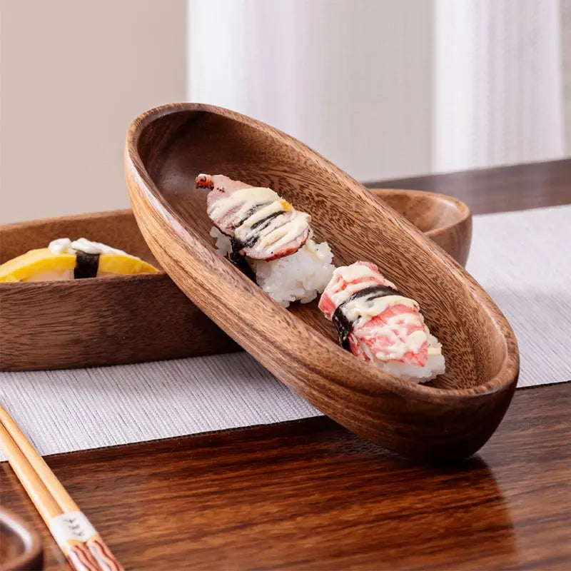 Walnut Wood Boat Shaped Bowl
