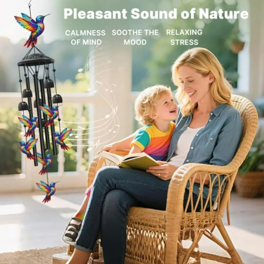 Wind Chimes for Outside, Black Metal Windchimes