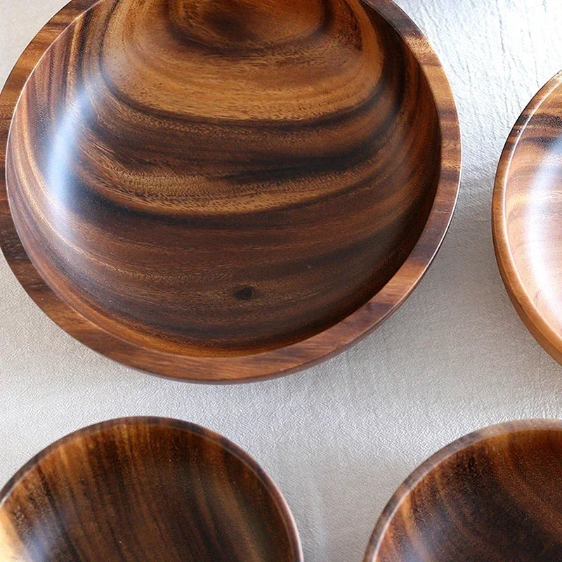Acacia Wooden Bowl Japanese Style