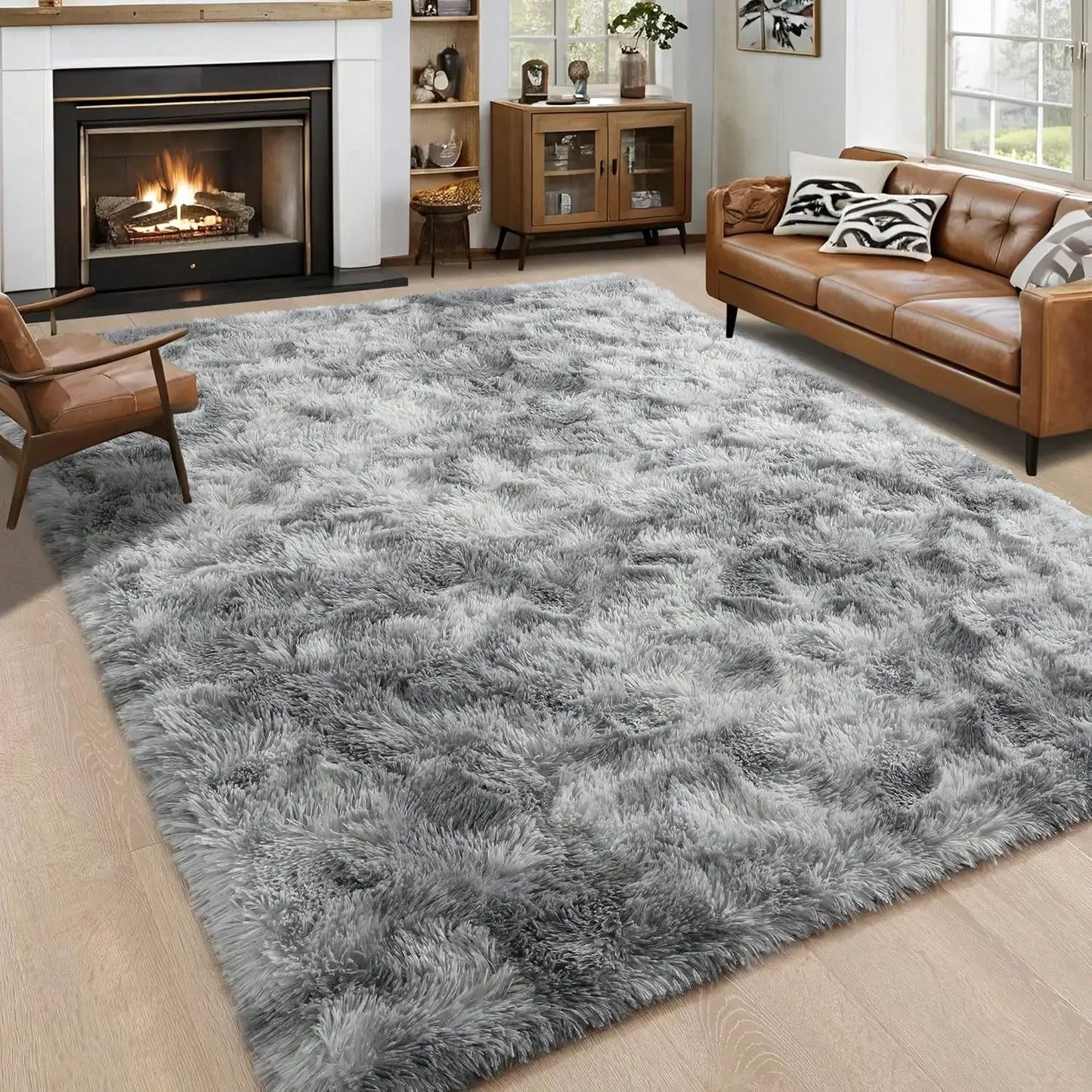 Plush And Thick Long-Pile Carpet, Super Soft And Comfortable Rug, Non-Slip